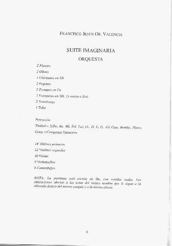 Suite imaginaria. Orquesta