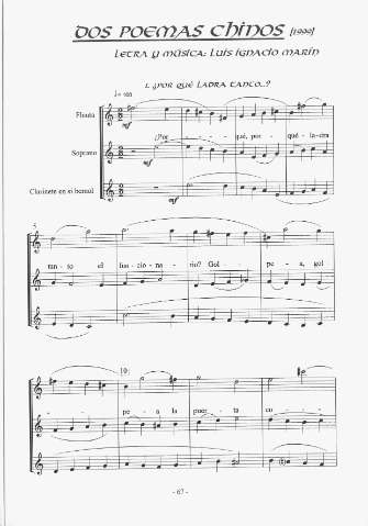 Dos poemas chinos [1999]