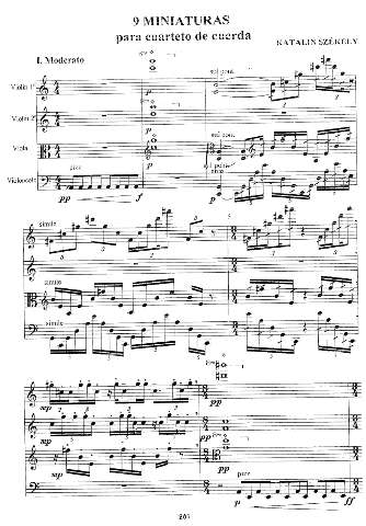 9 miniaturas para cuarteto de cuerda