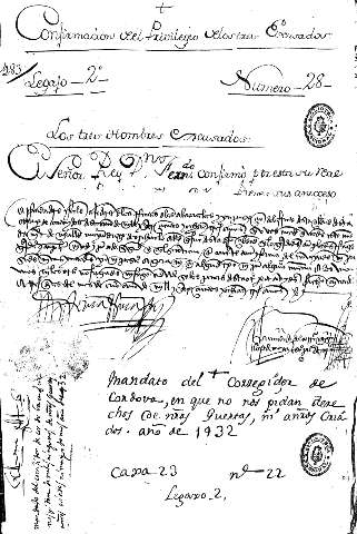 Confirmacion deel Privilegio delostres Excusados