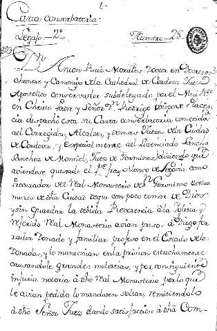 Carta conserbatoria: Legajo-2º- Numero-28-