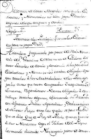 Dictamen de ciertos Abogados ... 