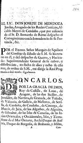 El Lic. Don Josph de Mendoza Jordán ...