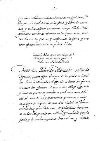 Capitulo II de como don Hugo de Moncada siendo mozo pasó á Ytalia con el Rei de Francia