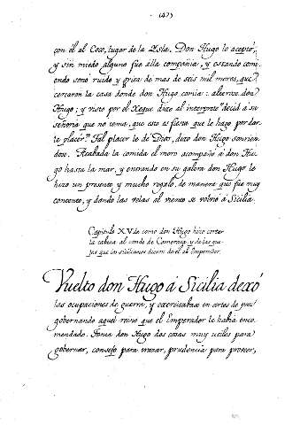 Capitulo XV de como don Hugo hizo cortar la cabeza al conde de Camerata, y de las quejas que los sicilianos dieron de él al Emperador