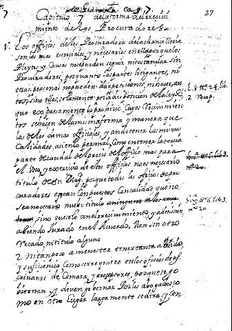 Capitulo 7 delaforma delrreçivimiento delos Procuradores