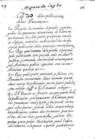 Cap. 30 delas publicaciones delas Provanças