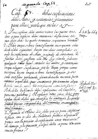 Cap. 51. delas supliçaçiones delos Autos y sentençias y terminos para ellas y elnloque no las ay