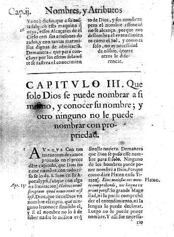 Capitvlo III. Que solo Dios se puede nombrar a si mismo, y conocer su nombre ; y otro ninguno no le puede nombrar con propiedad