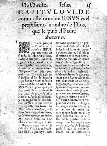 Capitvlo VI. De como este nombre Iesvs es el propissimo nombre de Dios, que le puso el Padre abeterno