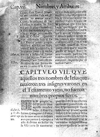 Capitulo VII. Qve aquellos tres nombres de Iesusque tuuieron tres insignes varones en el Testamento viejo, no fueron nombres propios suyos