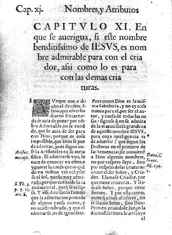 Capitvlo XI. En que se auerigua, si este nombre benditissimo de Iesvs, es nombre admirable para con el criador, assi como lo es para con las demas criaturas
