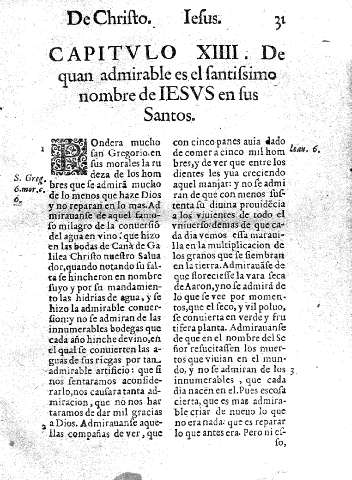 Capitvlo XIIII. De quan admirable es el santissimo nombre de Iesvs en sus Santos