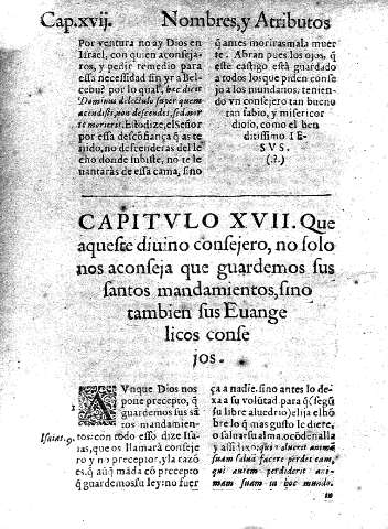 Capitvlo XVII. Que aqueste diuino consejero, no solo nos aconseja que guardemos sus santos mandamientos, sino tambien sus Euangelicos consejos