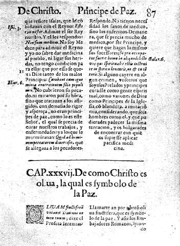 Cap. XXXVII. De como Christo es oliua, la qual es symbolo de la Paz