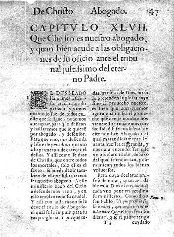 Capitvlo XLVII. Que Christo es nuestro abogado, y quan bien acude a las obligaciones de su oficio ante el tribunal justissimo del eterno Padre