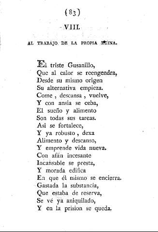 VIII. Al trabajo de la propia ruina