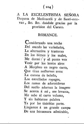 A la excelentisima señora Duquesa de Medinaceli y de Santi-estevan , &c.  &c. dandole gracias por la provision del Curato