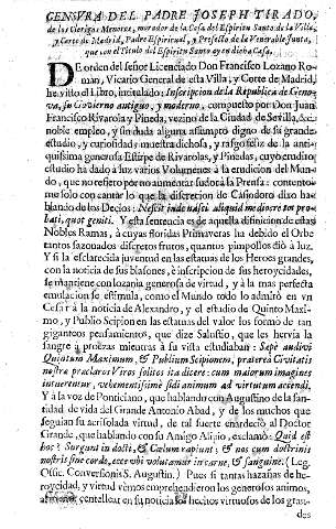 Censvra del padre Joseph Tirado ...