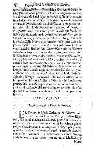 Capitvlo VII. De la Cathedral, ò Domo de Genova