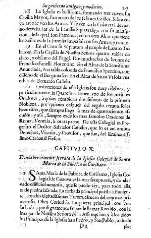 Capitvlo X. Donde brevemente se trata de la Iglesia Colegial de Santa Maria de la Fabrica de Cariñano