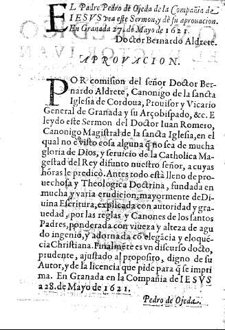 El Padre Pedro de Ojeda de la Compañia de Iesvs vea este Sermon ...