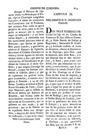 Capitulo IX. Del obispo D. Fr. Domingo Pimentèl