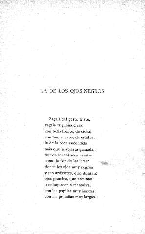 La de los ojos negros