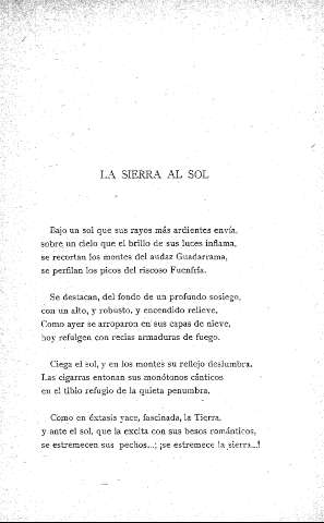 La sierra al sol