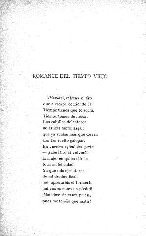 Romance del tiempo viejo