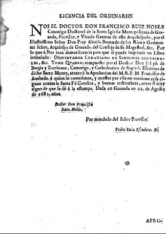 Licencia del ordinario