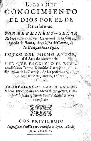 Libro del conocimiento de dios por el de las criaturas