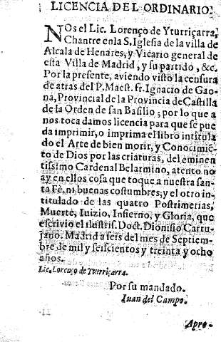 Licencia del ordinario