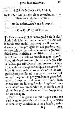 Segvndo grado. De la subida de la escala de el conocimiento de Dios por el de las criaturas