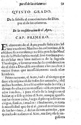 Qvinto grado. De la subida al conocimiento de Dios por el de las criaturas