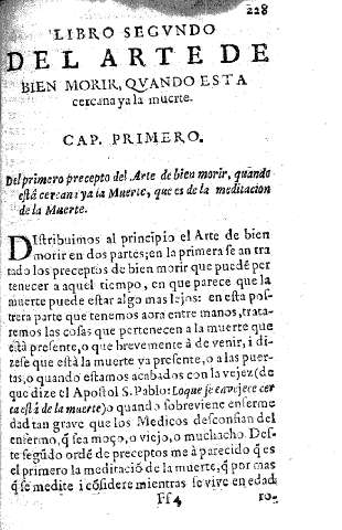 Libro segvndo del arte de bien morir, qvando esta cercana ya la muerte