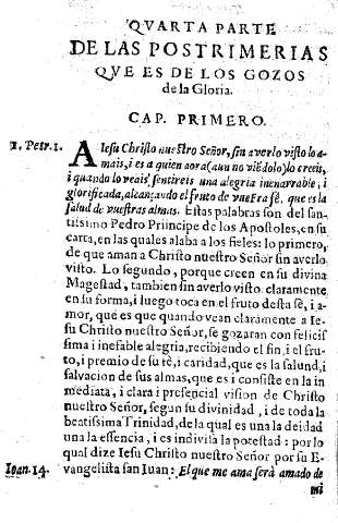 Qvarta parte de las postrimerias qve es de los gozos de la gloria