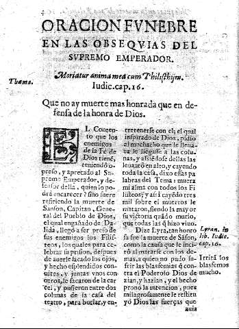 Oracion fvnebre en las obseqvias del svpremo emperador