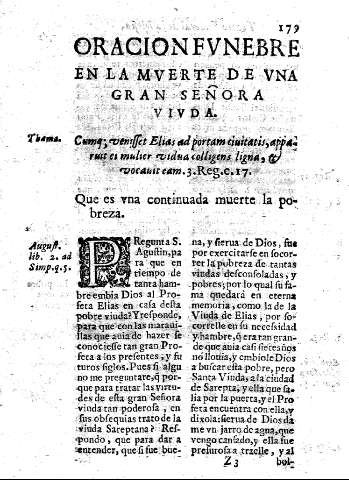 Oracion fvnebre en la mverte de vna gran señora vivda