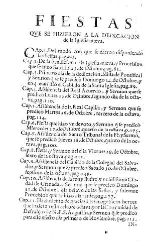 Fiestas que se hizieron a la dedicacion de la Iglesia nueva.