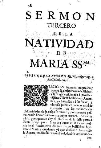 Sermon tercero de la natividad de Maria SSma.