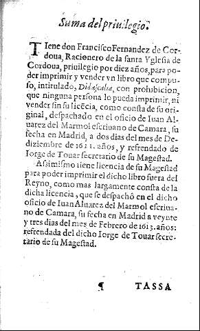 Suma del priuilegio