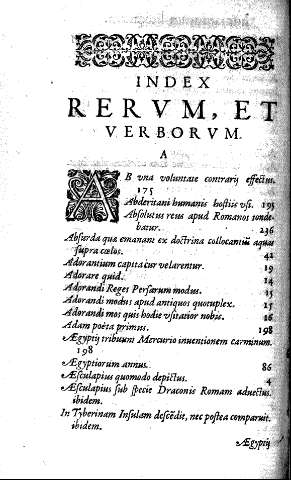Index rervm, et verborvm