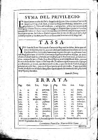 Svma del Privilegio - Tassa - Errata