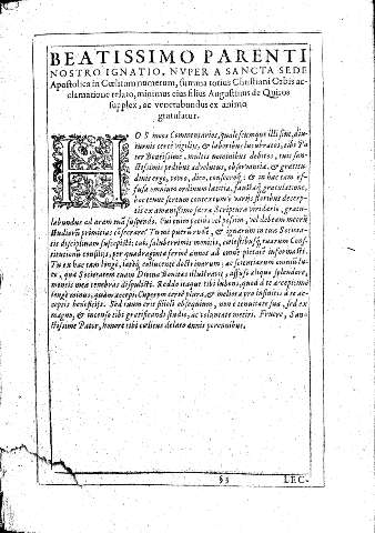 Beatissimo parenti nostro Ignatio