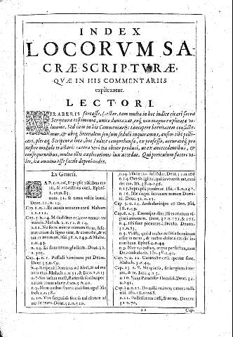 Index locorvm Sacrae Scripturae