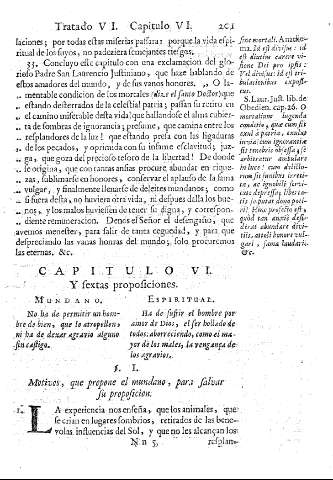 Capitulo VI. Y sextas proposiciones