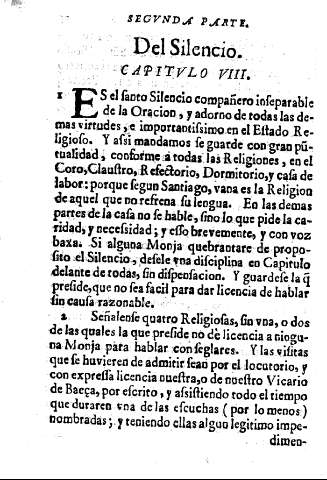 Del silencio. Capitvlo VIII.