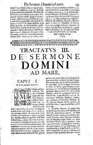Tractatvs III. De sermone Domini ad mare