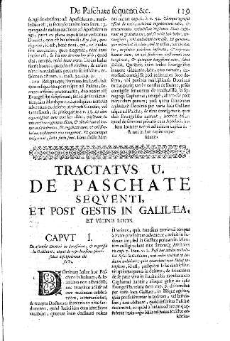 Tractatvs U. De Paschate seqventi, et post gestis in Galilea, et vicinis locis